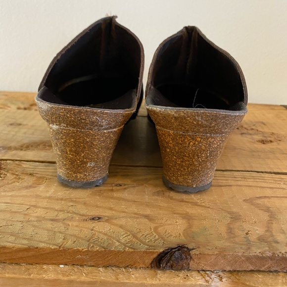 Papillio by Birkenstock Brown Clog Mule L 8 39 Cork Delores Wedge - Picture 5 of 12